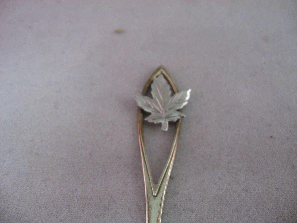 Vintage Vancouver BC Nickel Silver Spoon ~ Maple Leaf Broken Off!! ~