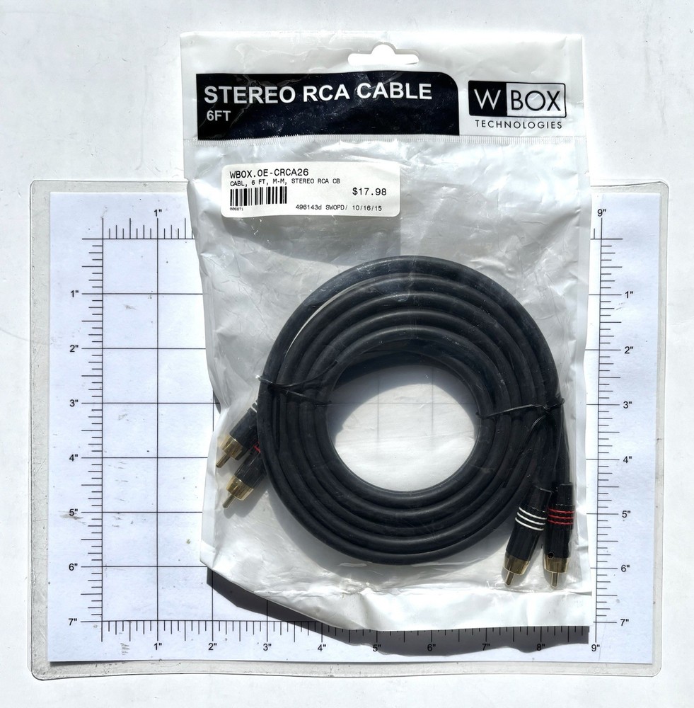 Stereo RCA Cable -6ft