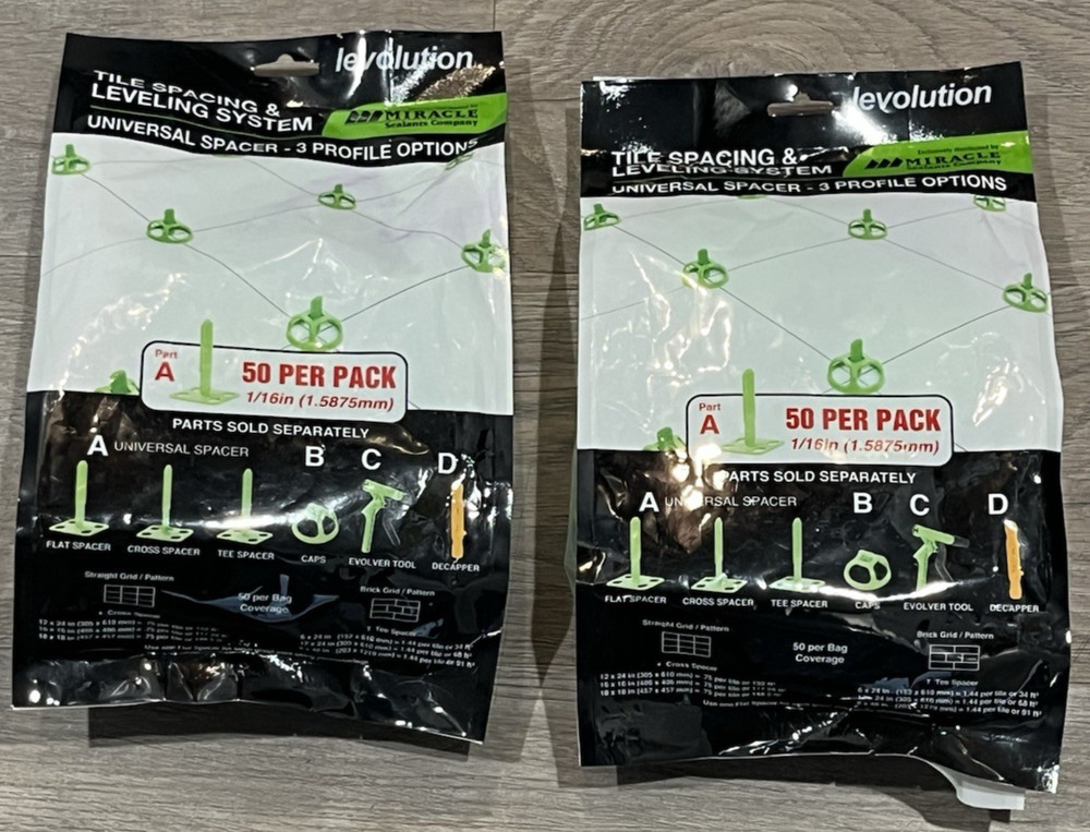 Miracle Sealants Levolution Tile Spacing & Leveling System 1/16in  100 pack