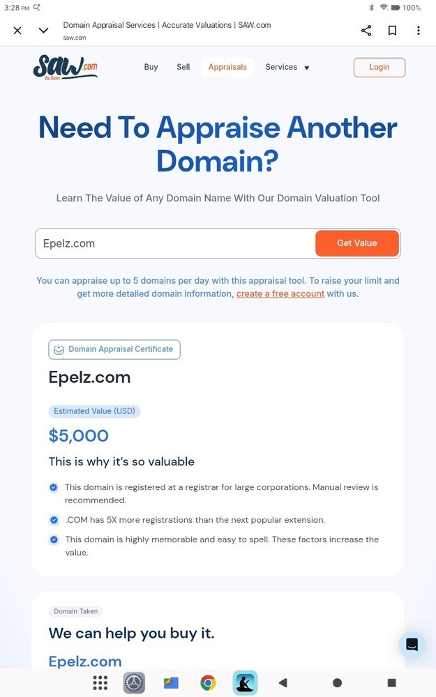 💥 EPELZ.COM PREMIUM DOMAIN NAME VALUED AT $1655.00-$5000.00 GODADDY, ATOM