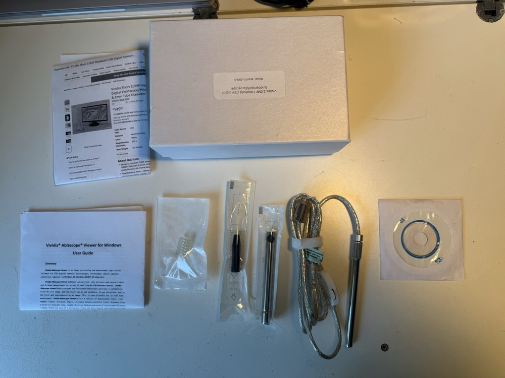 Vividia 2.0MP Handheld USB Digital Endoscope/Microscope Model: eheV2-USB-S