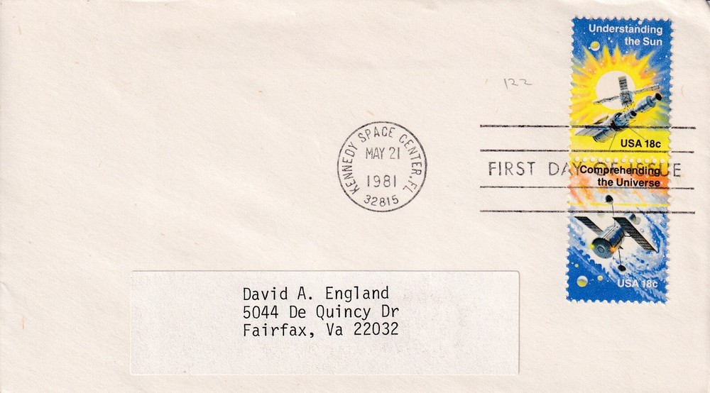 STAMP US SCOTT 1915, 1919 "Comprehending the Universe" 18 CENT 1981 FDC - E