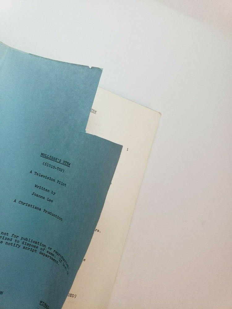 MULLIGAN'S STEW / Joanna Lee 1977 TV Script PILOT EPISODE, Lawrence Pressman