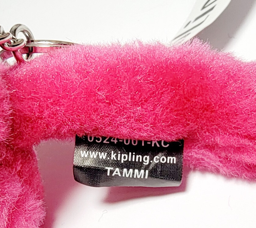 New With Tag KIPLING Live Light Monkey Keychain - Azalea Pink 2.75"H