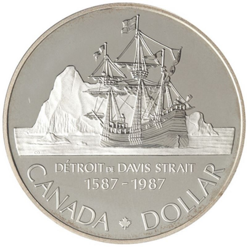 1987 Canada SILVER Double Dollar PF Set John Davis - .375 oz. SILVER