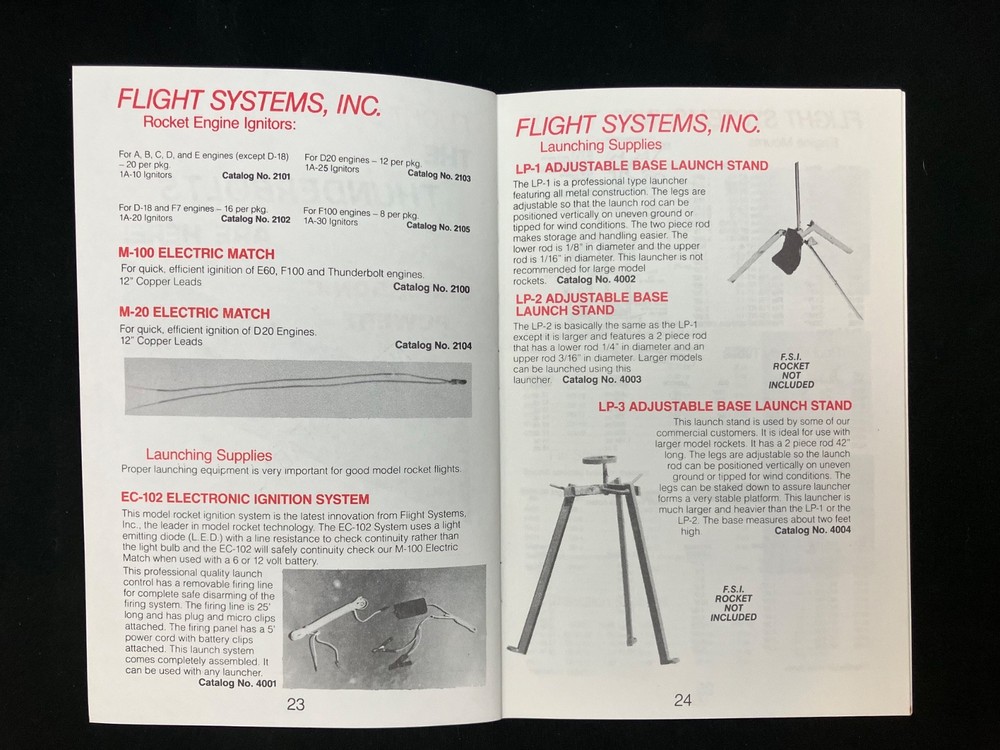 Flight Systems Inc. (FSI) 1993 Model Rocketry Catalog - Absolutely Mint!