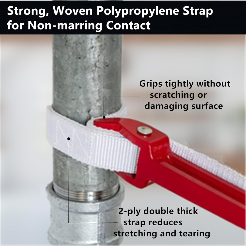 12" Adjustable Nylon Strap Pipe Wrench Opener Disassembly Tool