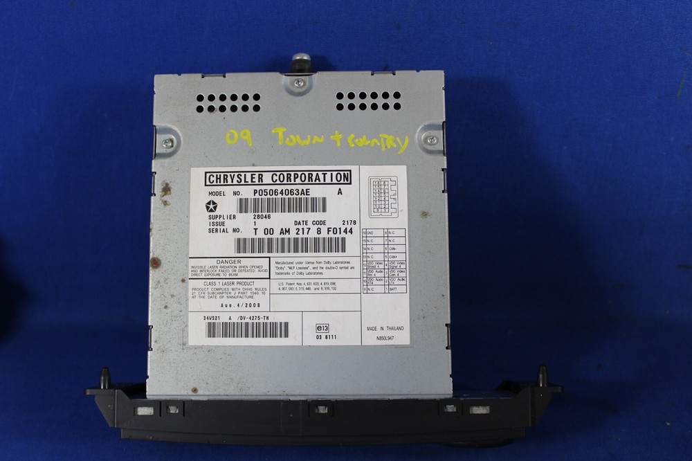 2009 Chrysler Town And Country DVD player