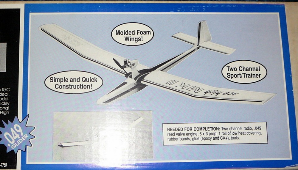 ACE HIGH MK II PLAN + PARTS PATTERNS for a 70" RC Powered Glider Model Airplane