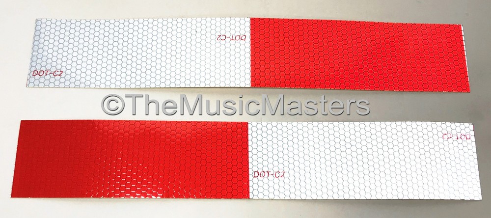 (4) Stick-On 12" Reflective Tape Reflectors Boat Camper Utility Trailer Lights