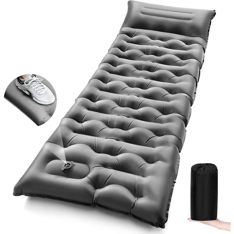 Extra Wide 5.9in Thick Self Inflating Camping Sleeping Pad Lightweight Portable