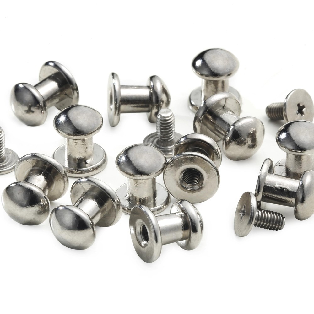 30 Sets 8MM Round Head Button Stud for Leather Chicago Screws Spikes and Stud...