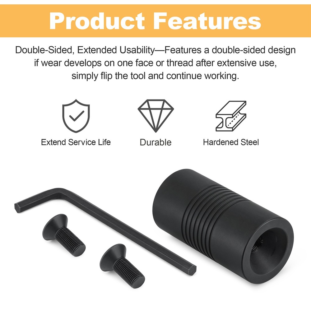 Door Frame Dimpling Tool for Hardened Steel, Double-Sided Design