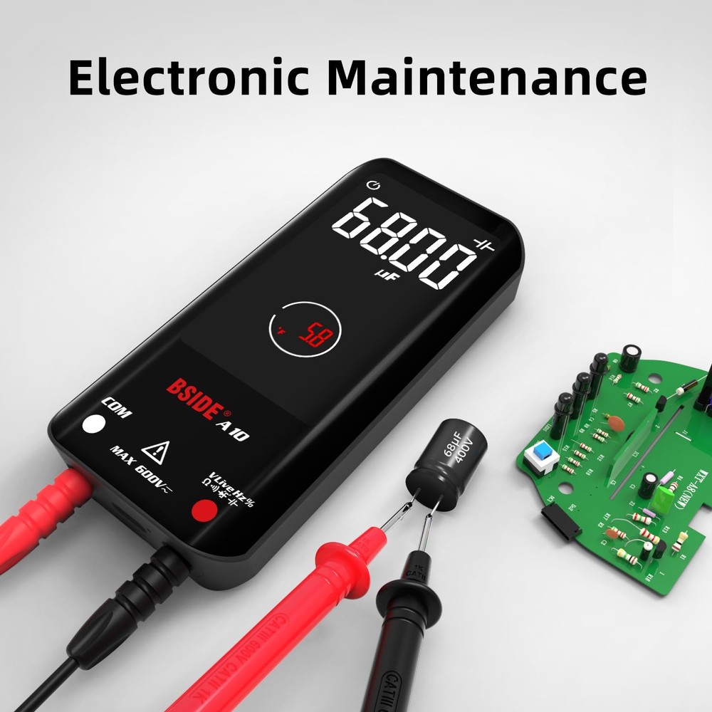 BSIDE Rechargeable Digital Multimeter Color LCD Pocket Size, A10