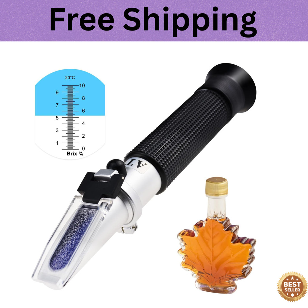 0-10 Brix Refractometer for Testing Sugar Content Maple sap Syrup, Low-Concen...
