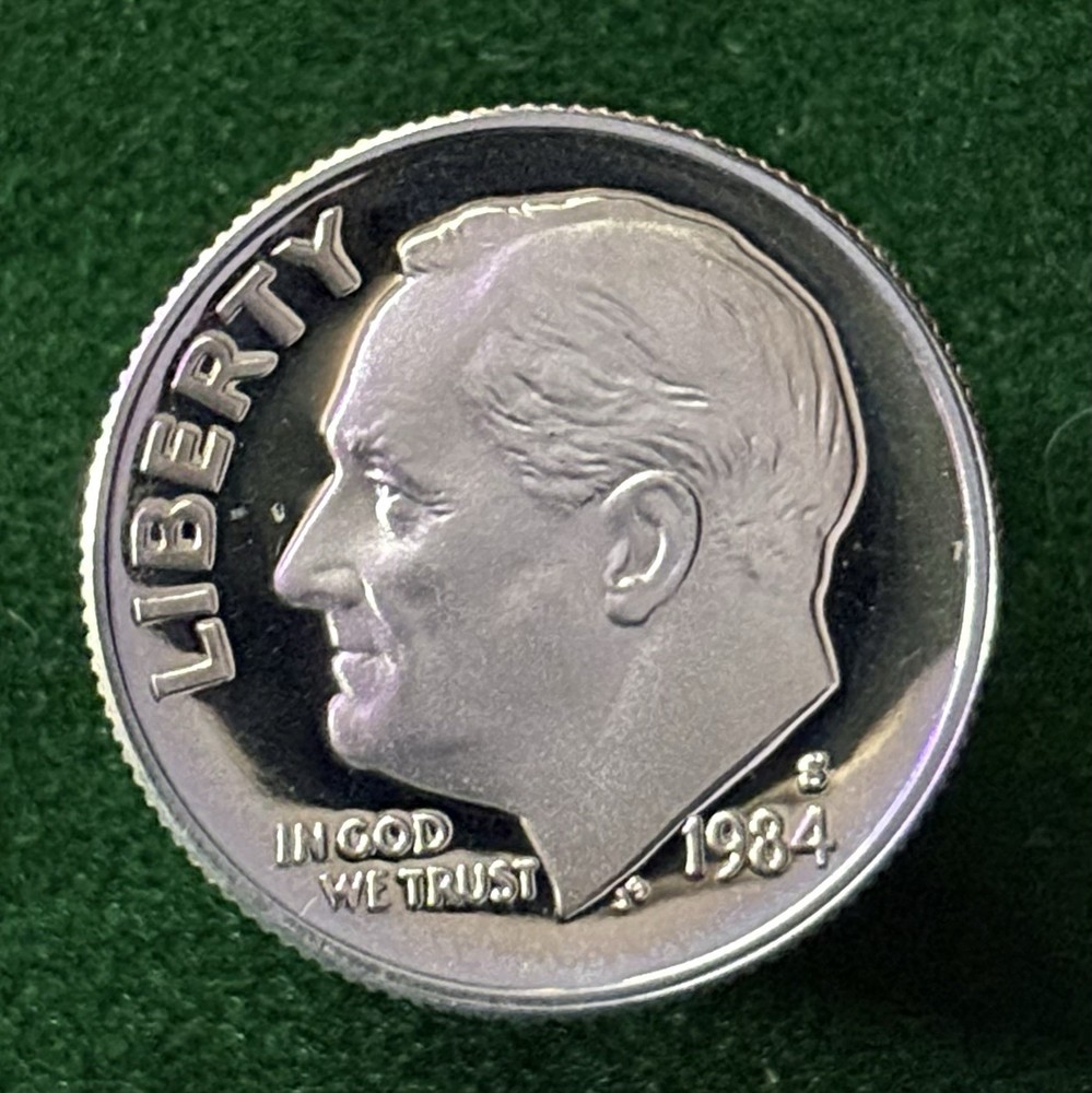 1984 S Proof Roosevelt Dime Cameo