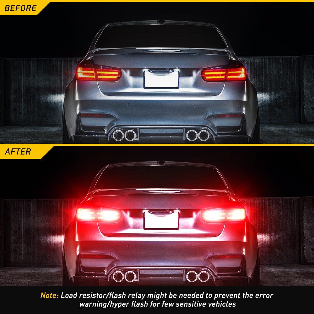 4pcs AUXITO LED Brake Stop Tail Light Bulbs 3157 3057 3357 3156 Red Turn Signal