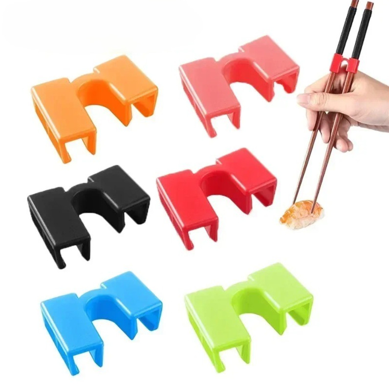 3pcs Reusable Chopstick Helper Clips for Kids & Beginners Training Tool