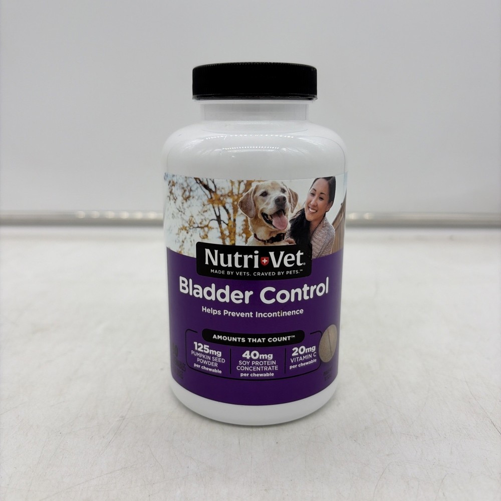 Nutri Vet Dog Bladder Control Supplement for Incontinence Chewable Tablets
