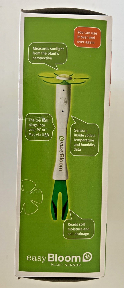 NEW Easy Bloom Plant Sensor Measures pH, Sunlight, Temperature PC or Mac EASY Us