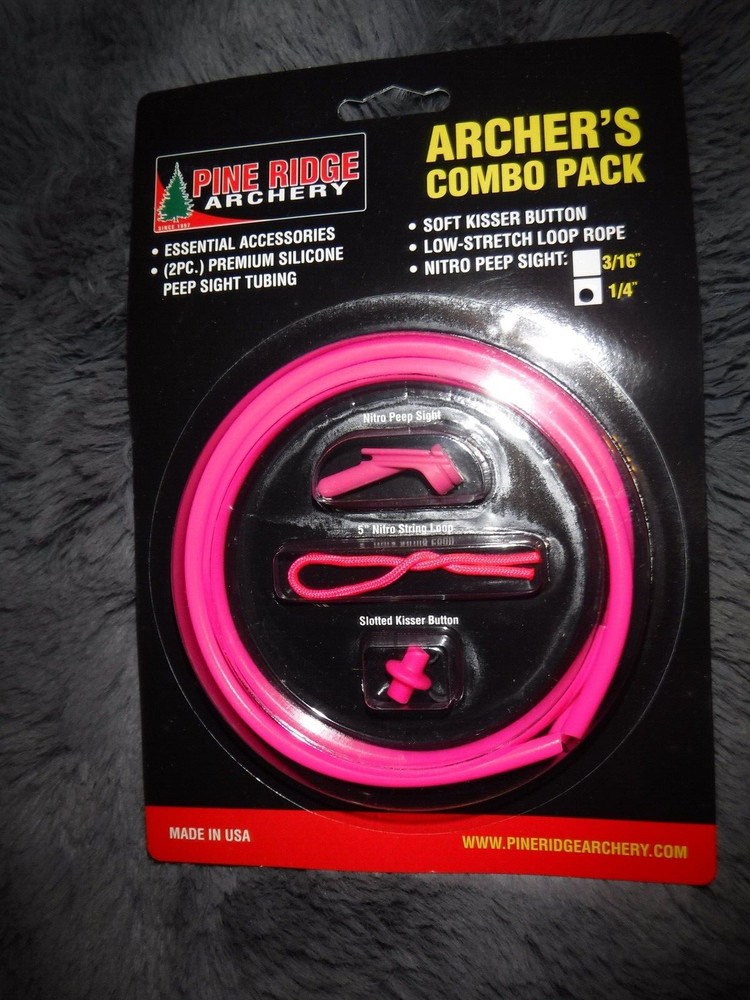 Pine Ridge Archery Archer's Combo Pack, Includes Nitro Peep Sight, Silicon Peep