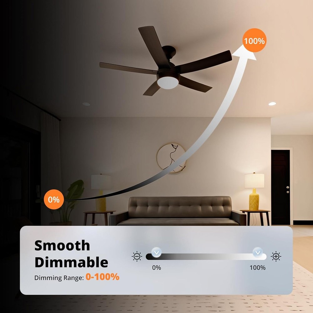 3.93inch LED Ceiling Fan Light Replacement Panel Dimmable 18W 4000K Natural