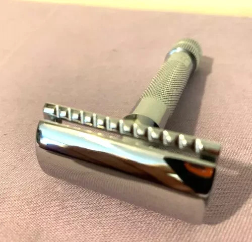 Merkur 34C HD Double Edge Razor Chrome Finish Silver Compact Handle~~~Great