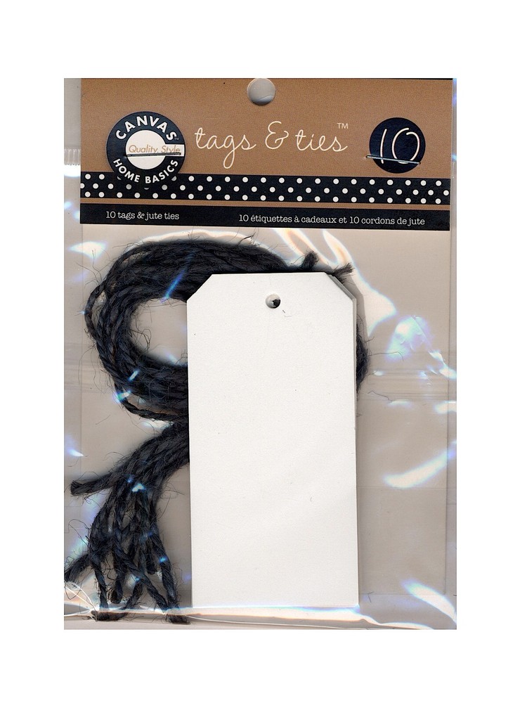 Canvas Corp Tags with Jute Ties