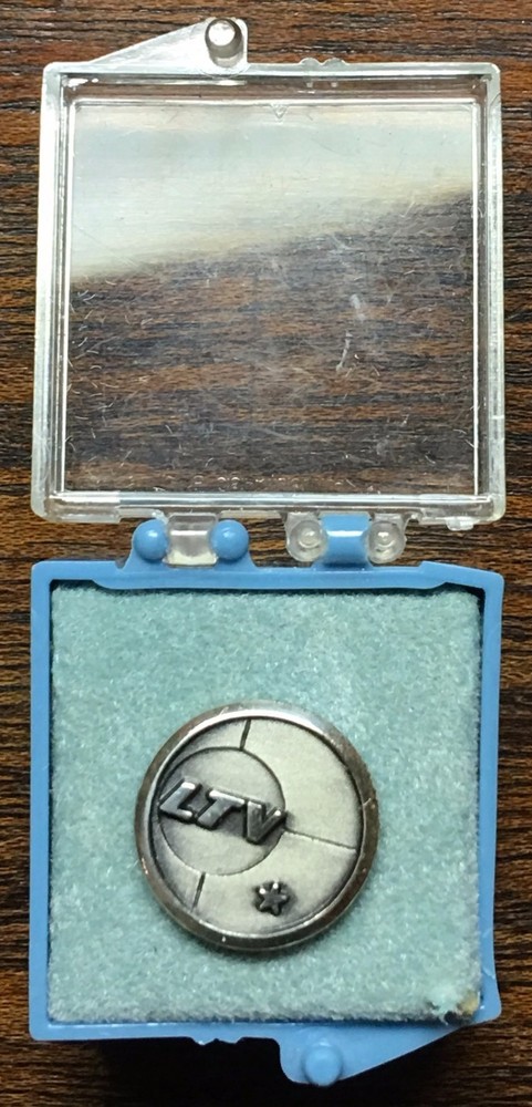 LTV VECTOR LOGO .925 STERLING SILVER PIN & ISSUED SNAP BOX