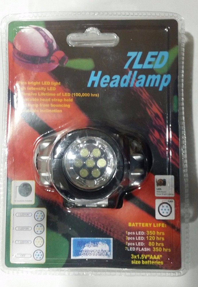 Flashlight Headlight Longshot Ultra Bright LED Light Headlamp Adjustable Strap