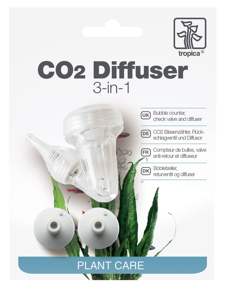 Tropica 3 in 1 CO2 Diffuser - Bubble Counter Return Check Valve Ceramic Diffuser