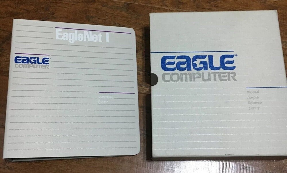VINTAGE EAGLE COMPUTER LIBRARY EMPTY SOFTWARE MEDIA BINDER EAGLE NET 1