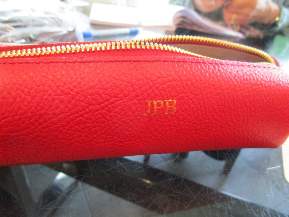 Mark and Graham mini roll red monogrammed JPB New wo tag
