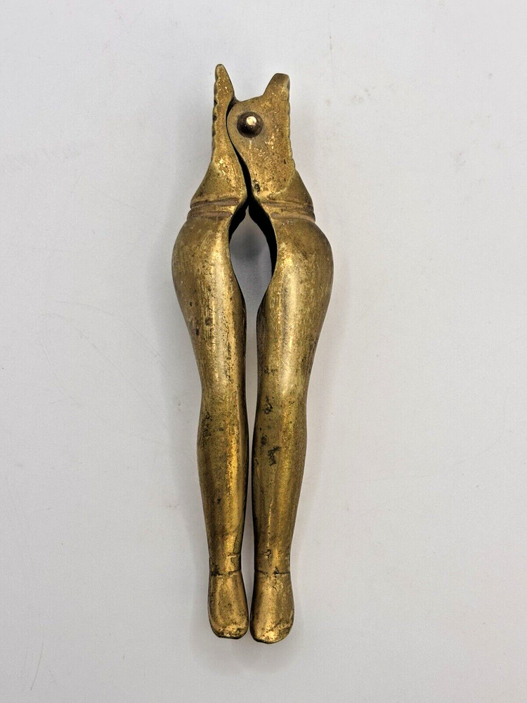 Nutcracker Ladies Legs Risque Funny Solid Brass Barware Party Vintage