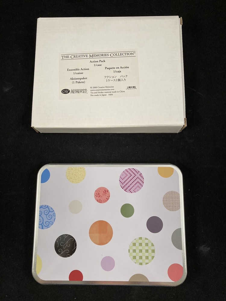 Lot 5 CREATIVE MEMORIES Collection Action Pack Tin Sticker Scrapbook Sets NIP