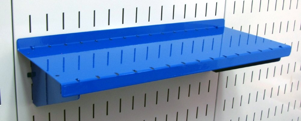 Shelf 6in Deep Pegboard Shelf Assembly Pegboard and Slotted Tool Board - Blue