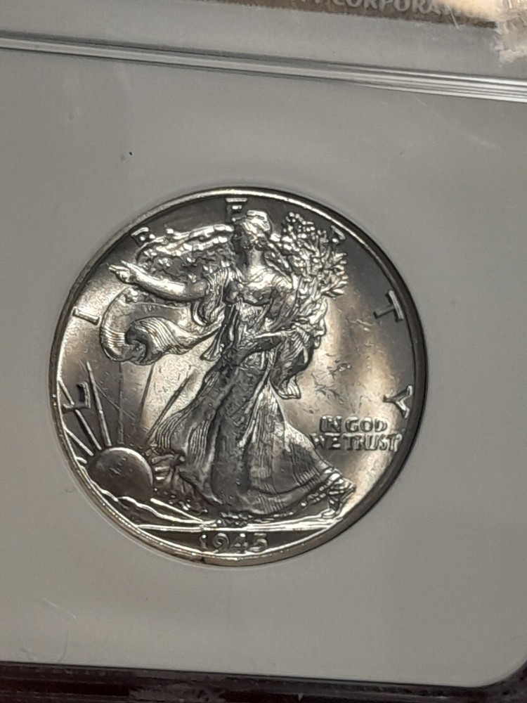 1945- D Walking Liberty Half Dollar | NGC MS64