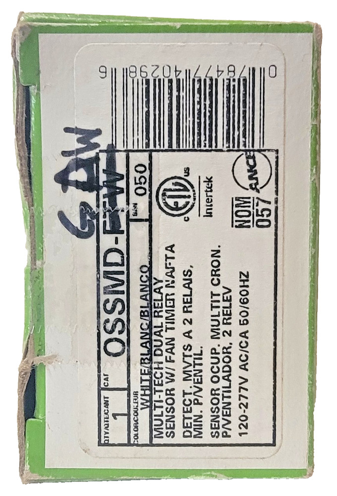 Leviton Decora OSSMD-GDW Multi-Tech Dual Relay Sensor