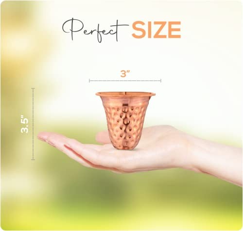 Copper Hammered Rain Chain Hollow Leaf Decorative Downspout Chimes Cups Gutter