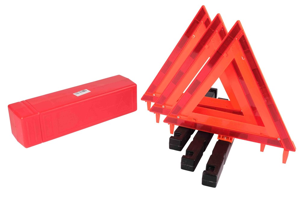 (8 Pack) Warning Triangle 17" Sides DOT Approved (Collapsible, Set of 3 pcs)