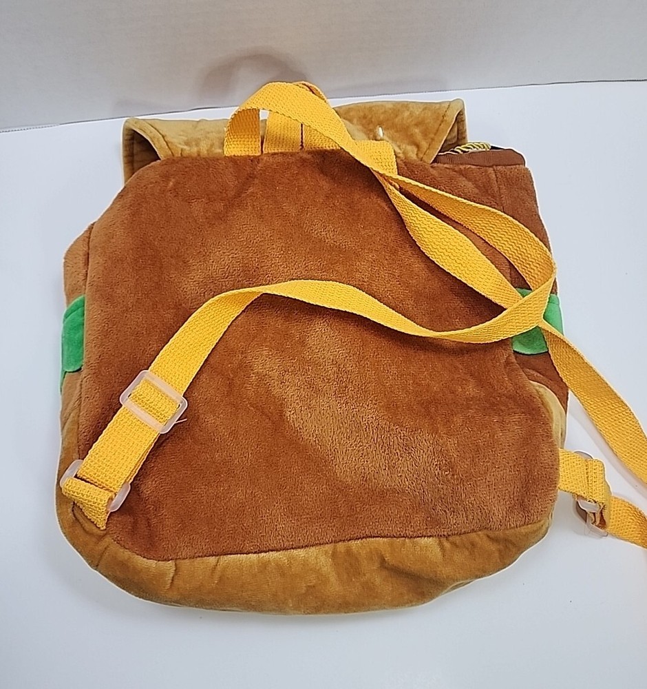 Burger Bag School Book Plush Shoulder Backpack Lined Adjustable Straps