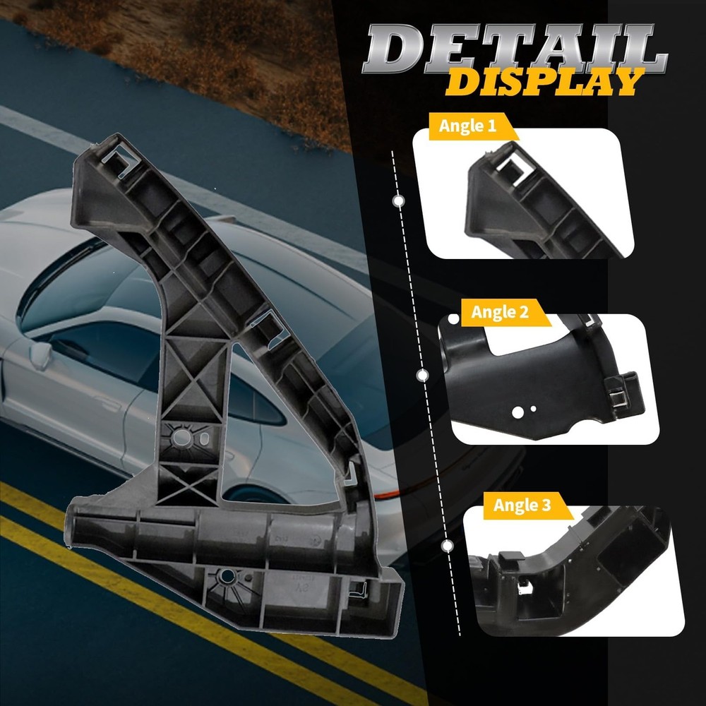 Front Headlight & Bumper Bracket Mount Support Retainer Compatible with 2016-...