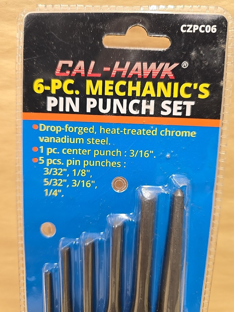 6pc Mechanic's Pin Punch Set