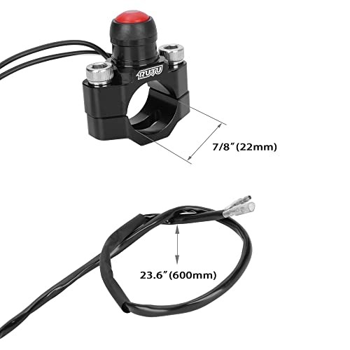 Black CNC Universal Motorcycle Engine Stop Start Kill Switch Button