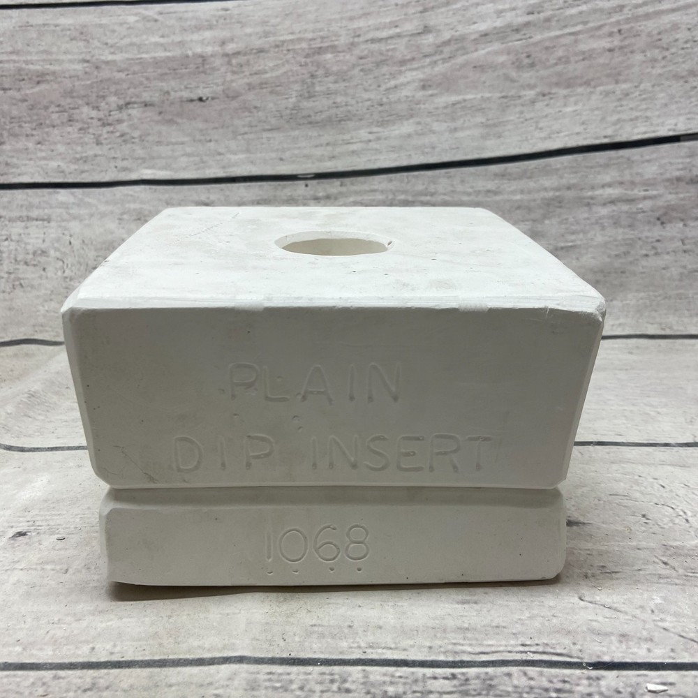 Vintage 1995 Boothe Mold Ceramic Casting Mold Plain Dip Insert #1068
