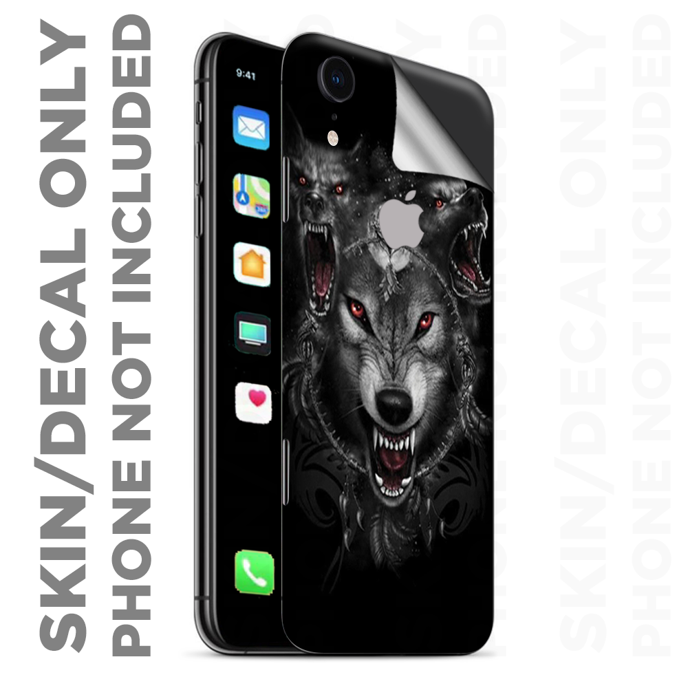 Skins Decal Wrap for Apple iPhone XR - Angry Wolves Pack Howling