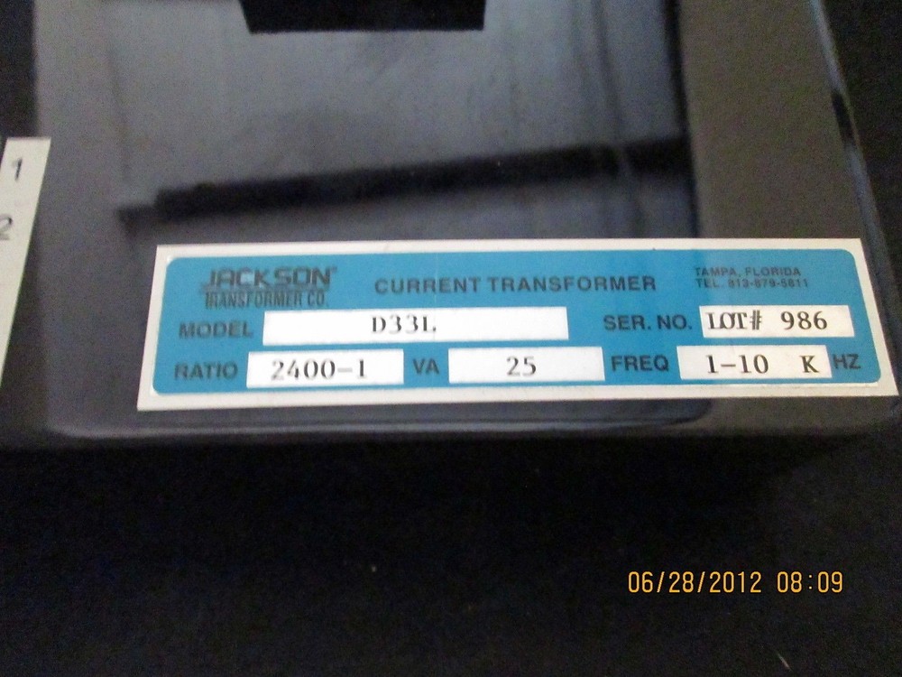 Jackson Transformer Current Transformer D33L *New*