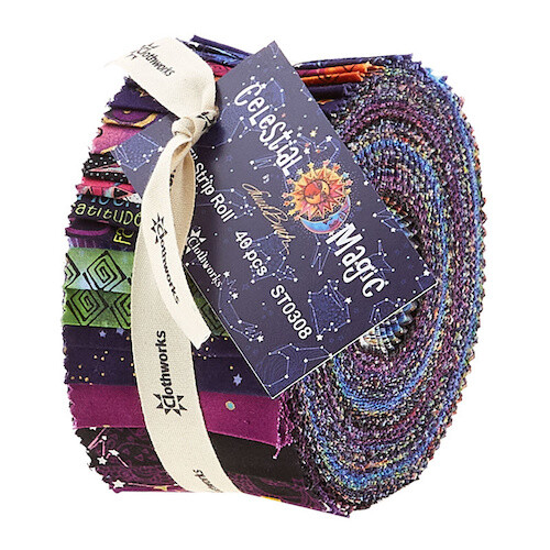 Laurel Burch***CELESTIAL MAGIC*** JELLY ROLL ~ 40 2 1/2" X 44" STRIPS