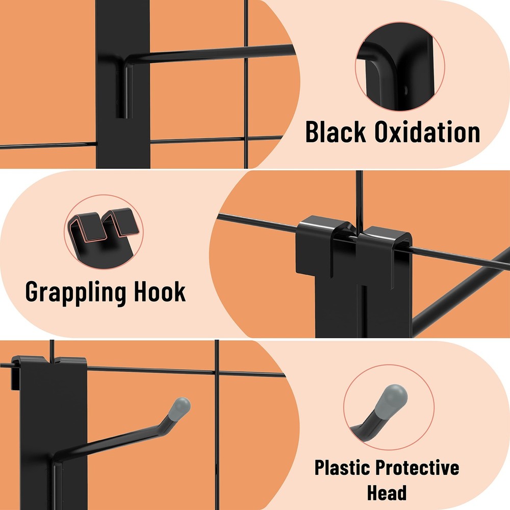 Gridwall Hooks 2 Inch 50PC Display Hooks for Grid Wall Hook for Grid Wall Pan...