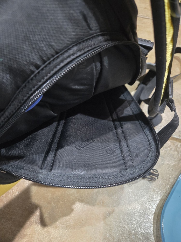 CAMELBAK Fourteener Backpack Yellow Grey Hydration Pack Hiking 3L Bladder EUC